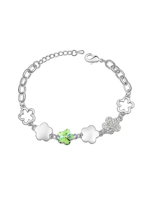 green Fashion Little Flowers austrian Crystal Alloy Bracelet