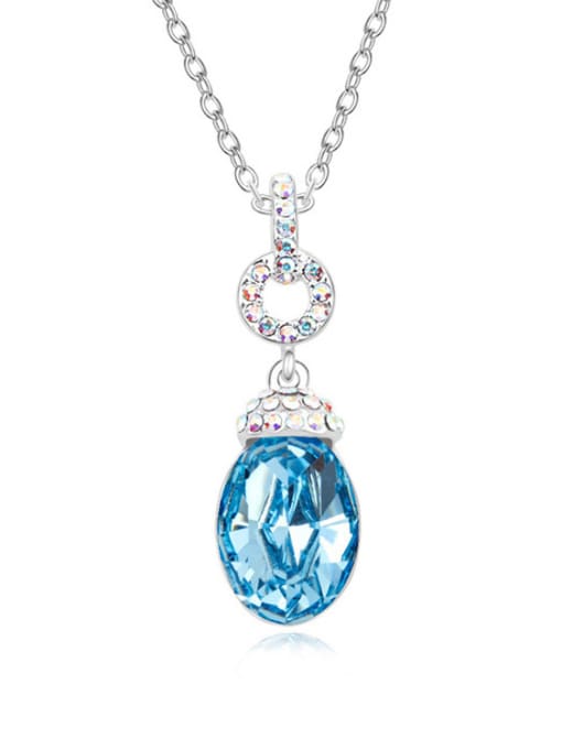 light blue Chanz using austrian Elements Crystal Necklace female Hera love fashion crystal pendant