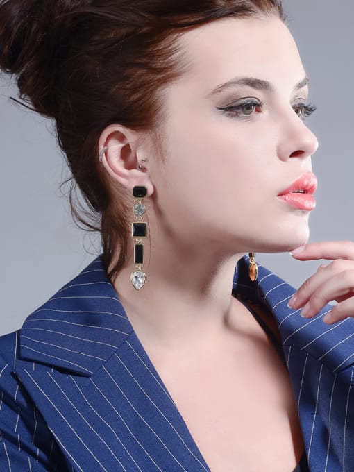 KM Simple Geometric Shaped Temperament Fashion Drop Earrings 1