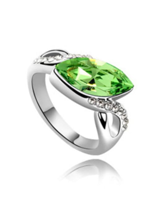 green Fashion Marquise Tiny Cubic austrian Crystals Alloy Ring