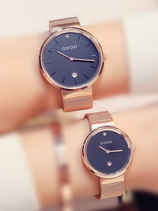 large Size GUOU Brand Simple Lovers Watch