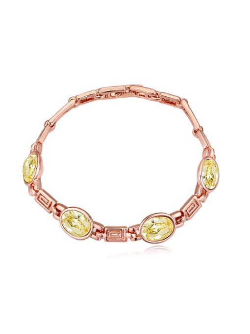 QIANZI Fashion Oval austrian Crystals Alloy Bracelet 2