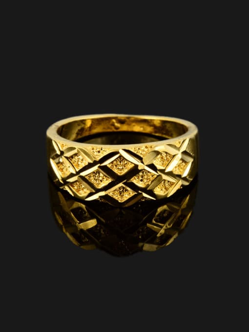 Yi Heng Da Exquisite Geometric Shaped 24K Gold Plated Copper Ring 1