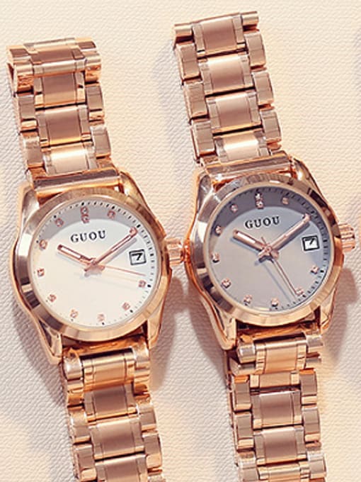 GUOU Watches GUOU Brand Classical Rose Gold Plated Watch 1