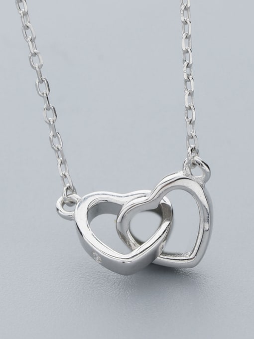 One Silver 2018 Double Heart Necklace 0