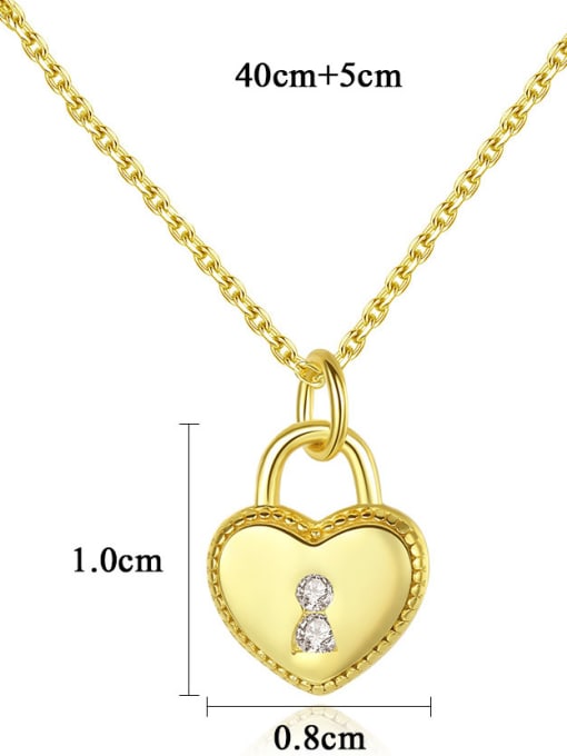 CCUI 925 Sterling Silver With ed Simplistic Heart Necklaces 4