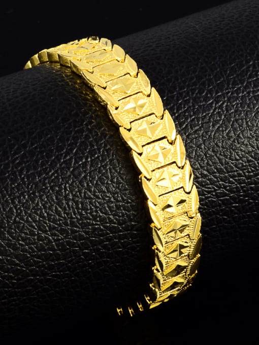 Yi Heng Da Creative Watch Band Shaped 24K Gold Plated Bracelet 2