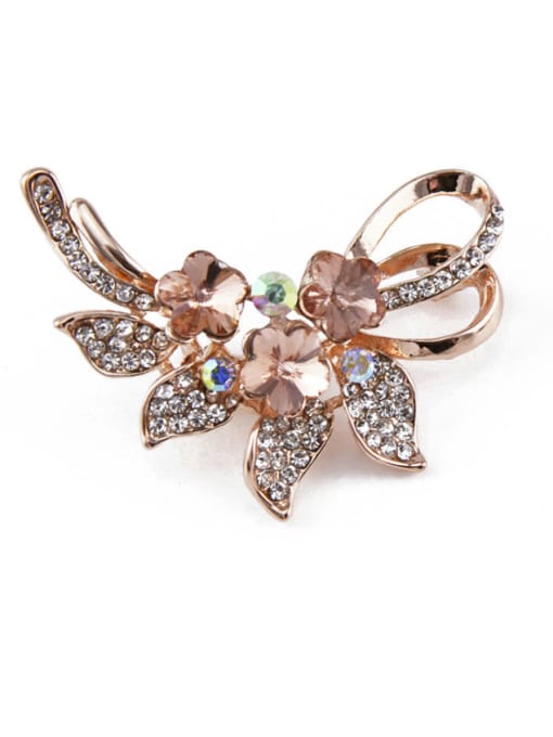 Inboe Rose Gold Flower-shaped Brooch 3