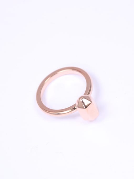 GROSE Simple Geometry Stereo Bullet Ring 0