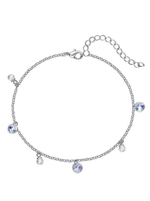 White 2018 S925 Silver austrian Crystal Bracelet