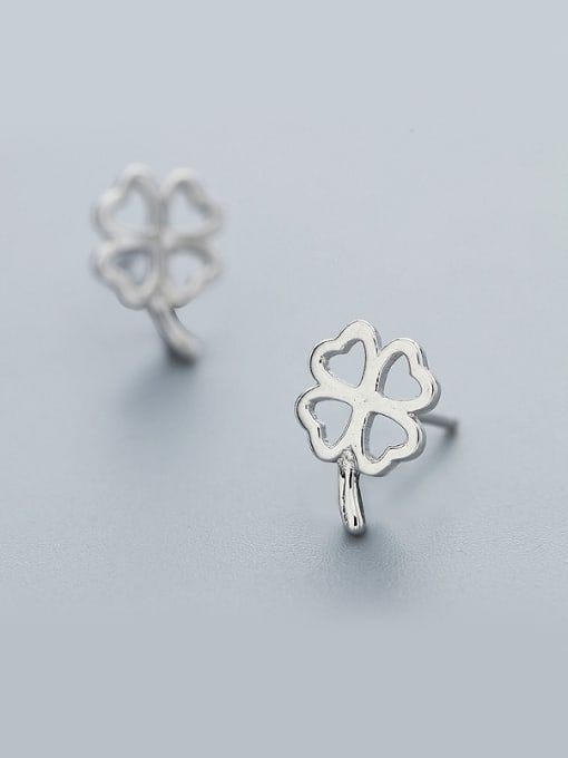 One Silver Women Elegant Flower Shaped cuff earring 0