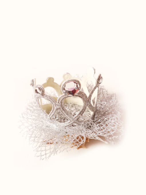 Silvery Exquisite Crown Hair with mini hat