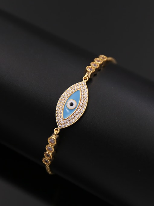 Golden Eye-shape Stretch Bracelet