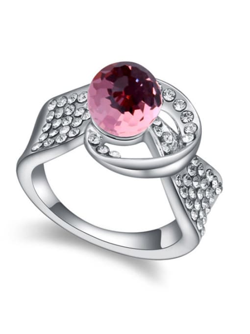 QIANZI Personalized austrian Crystal Bead Alloy Ring 1