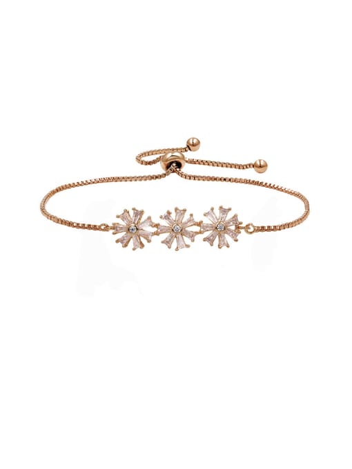 Mo Hai Copper With Cubic Zirconia Personality snowflake adjustable Bracelets 2