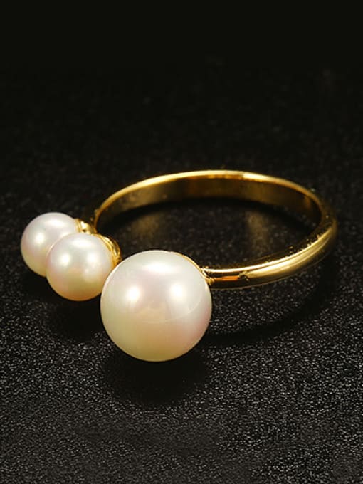 XP 2018 Personalized Artificial Pearls Opening Ring 1