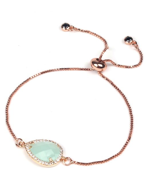 HB617-E Water Drop Glass Stones Elegant Fashion Bracelet