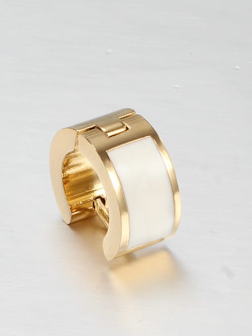 CONG Fresh Gold Plated Geometric Shaped Glue Clip Earrings 1