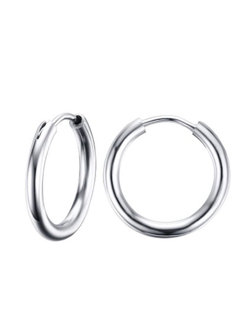 CONG All-match High Polished Stainless Steel Drop Earrings 0