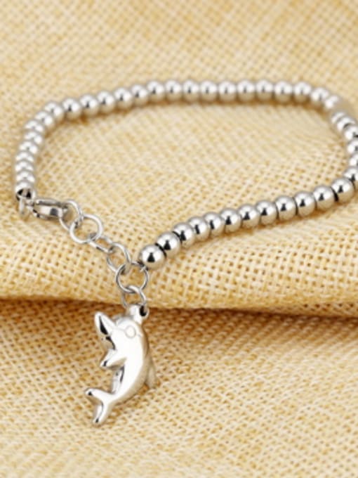 Open Sky Fashion Beads Dolphin Titanium Bracelet 2