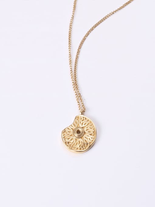 GROSE Titanium With Gold Plated Cute Flower Necklaces 0