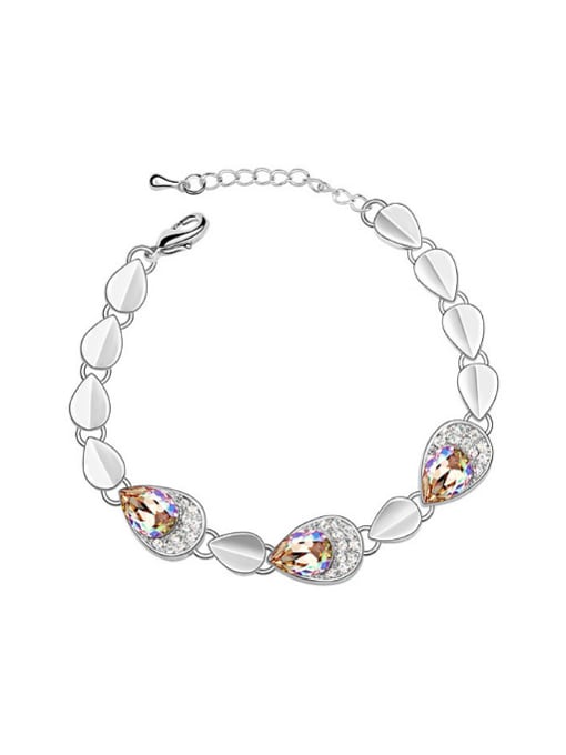 QIANZI Fashion austrian Crystals Water Drop Alloy Bracelet