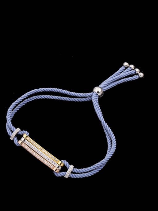 Purple Blue Color Rope Stretch Bracelet