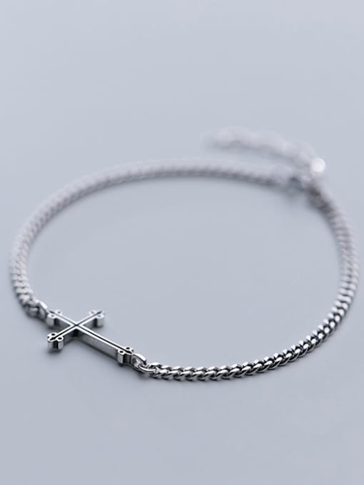 Rosh 925 Sterling Silver With Antique Silver Plated Fashion Cross Bracelets 2