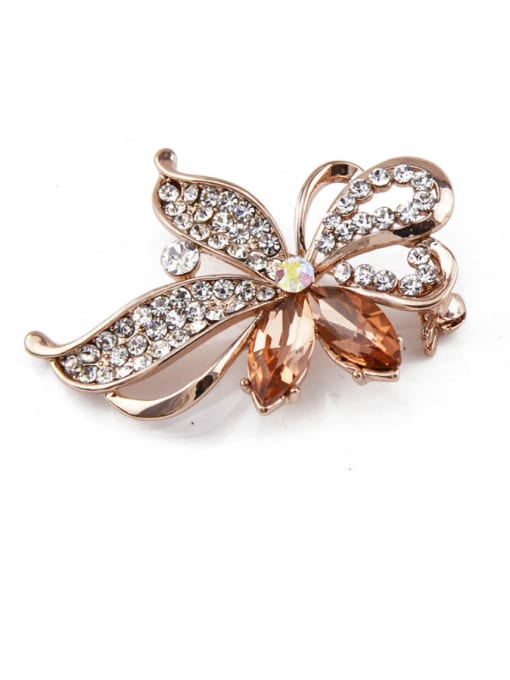 Inboe new 2018 2018 2018 2018 Rose Gold Plated Crystals Brooch 3