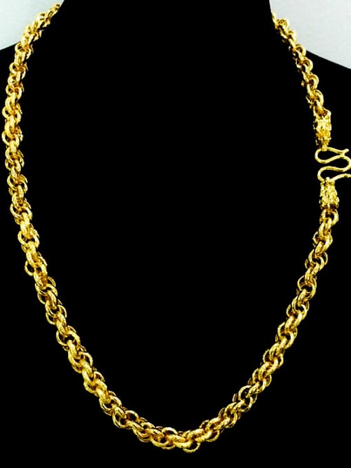 Neayou Men Luxury Gold Plated Twist Necklace 1