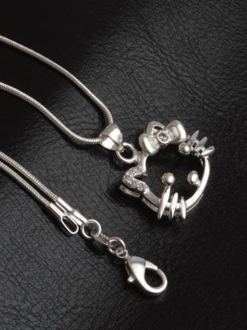 Ya Heng Fashion Hello Kitty Zirconias Pendant Copper Necklace 2