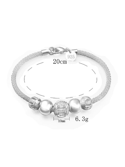 Ya Heng Fashion little Beads Copper Silver Plated Bracelet 2