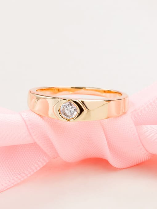 Golden Exquisite 18K Gold Plated Crystal Ring