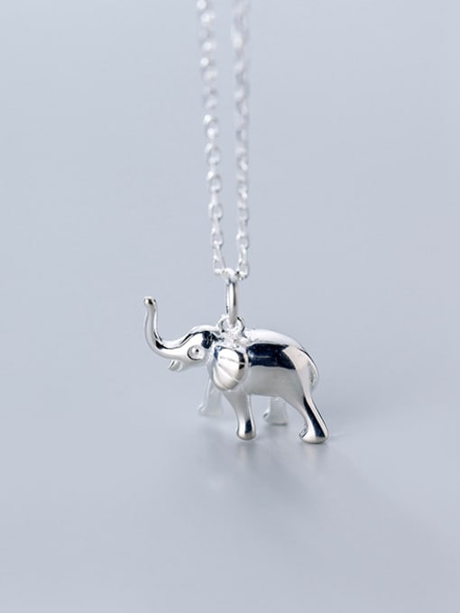 Rosh 925 Sterling Silver With Silver Plated Cute Animal Elephant Necklaces 1