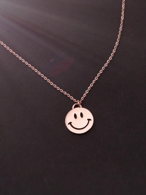 GROSE Lovely Smiling Face Pendant Clavicle Necklace 0