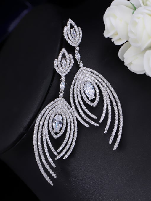 L.WIN Personality Fashion Wedding Drop Cluster earring 3