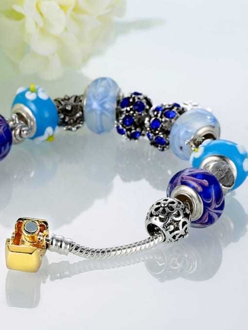 OUXI Fashion Glass Beads Women Bracelet 2