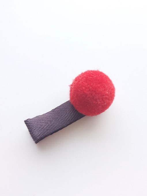 70502G Scarlet Color Ball Hair clip