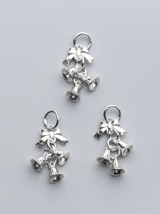FAN 925 Sterling Silver With Silver Plated Classic Christmas bell Charms 1