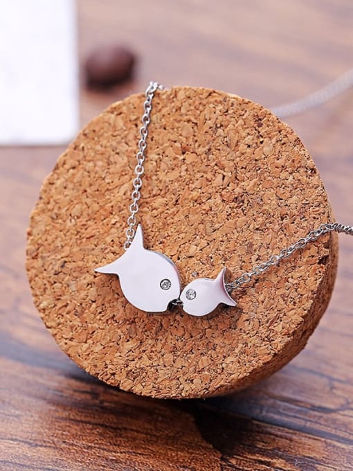 XIN DAI Kiss Fishes Pendant Women Necklace 0