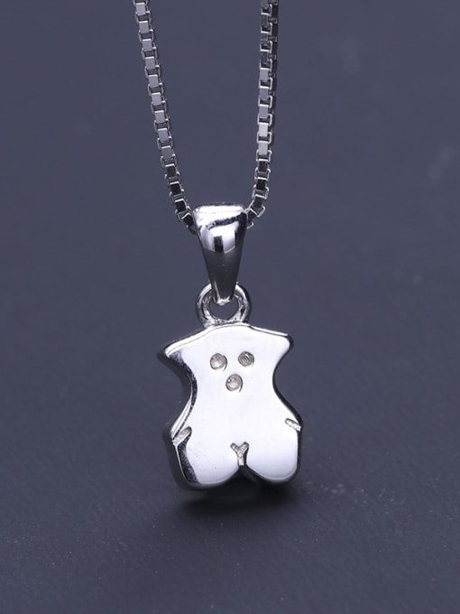 One Silver Lovely Platinum Plated Cartoon Pendant
