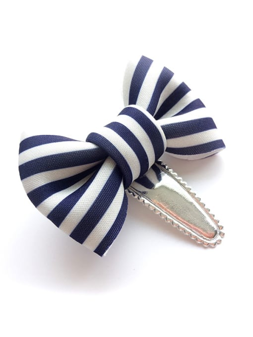 Black And White Stripes Color Bow Hair clip