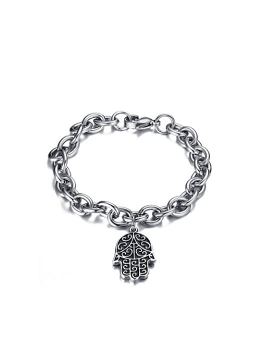 CONG Fashionable Palm Shaped Stainless Steel Bracelet 0