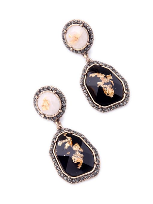 KM Elegant Fashion Arificial Stones Alloy drop earring 2