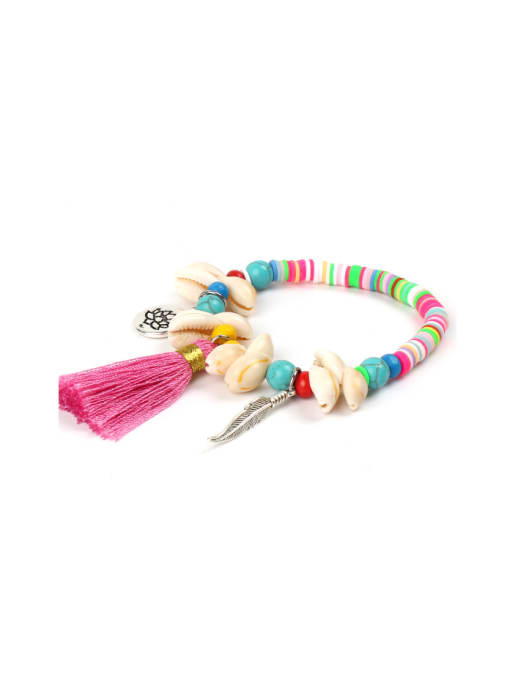 B6043-A Original Colorful Natural Stones Shell Bracelet