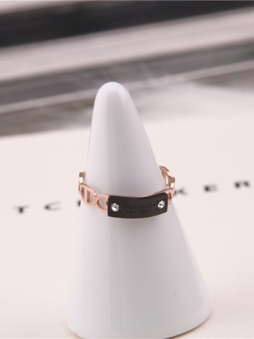 GROSE Hollow Black and rose gold Color Ring 1