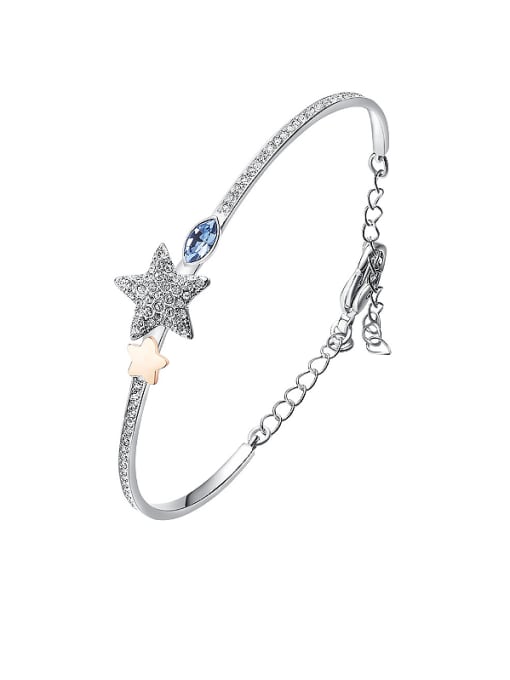 blue 2018 2018 S925 Silver Crystal Bracelet