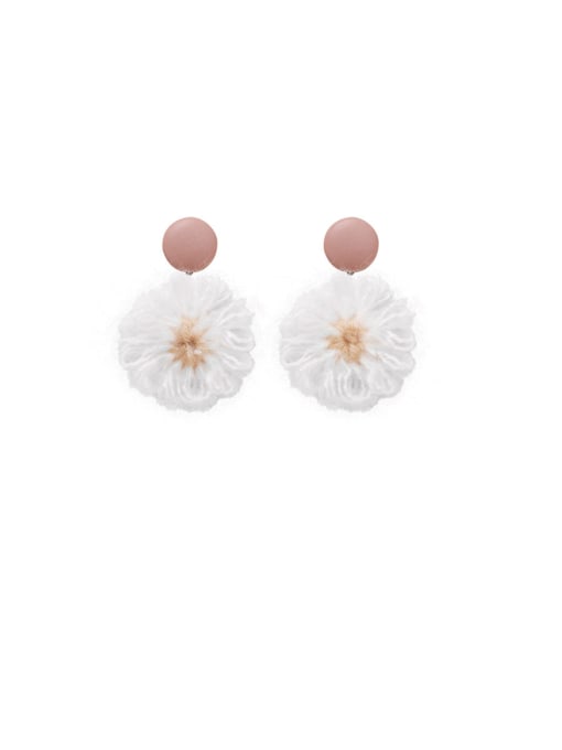 A Alloy With Rose Gold Plated Personality  Wool Flower Drop Earrings