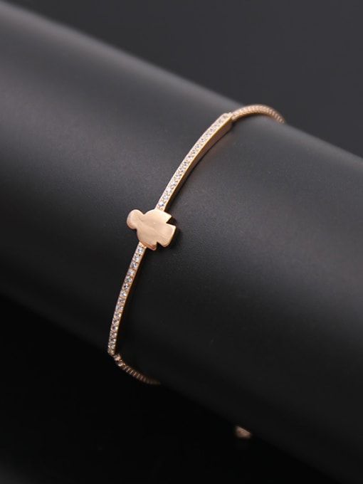 Rose Gold Characters Stretch Bracelet