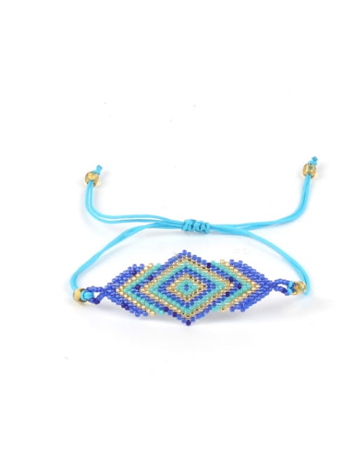 JHBZBVB488-D Colorful Glass Beads Fashion Woven Bracelet